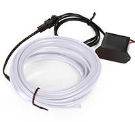 Підсвітка в салон автомобіля EL Wire Set White Cold 3M Ambient Light EL Wire Optical Fiber з прикріпленим