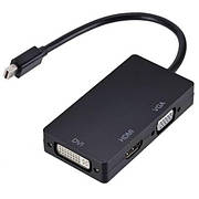 Кабель HDMI HVD-20 см Mini Displayport (Thunderbolt) Адаптер для HDMI DVI VGA