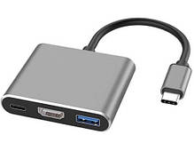 Кабель HDMI HDTC-20 см USB-C Type-C 3.1 Адаптер для HDMI/USB-C/USB 4K в MacBook Air