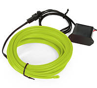 Подсветка в салон автомобиля El Wire Lime 4M - Ambient Light El Wire Optical Fiber с прикрепленным инвертором