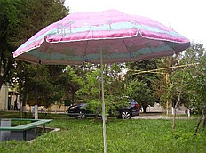 Парасолька пляжна D2.0м срібло МН-0039