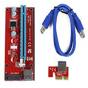 Райзер Riser 007s червоний USB 3.0 Кабель Живлення SATA