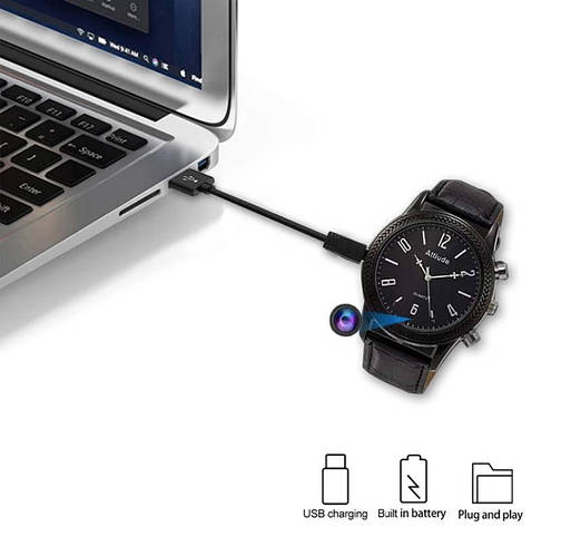 Купить Наручные Часы со скрытой камерой видеонаблюдения 16 гб, цена ...