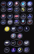 Проєкція логотипа автомобіля LED LOGO SET Projector AAA-5730 Багато автомобільних брендів