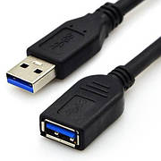 Подовжувач USB 3.0 Чоловічі + жіночі вилки 2 метри EU3.0-2mm-black