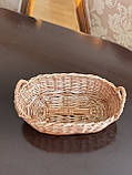 Корзина "Хлібниця" плетена з цільної лози. Арт:0047, фото 3