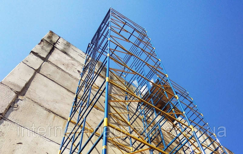 Тура будівельна на колесах 1.85 х 1.85 (м) 13+1, пересувна сталева, фото 1