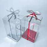 Коробка для сувенірів, 100*100*120(130) мм, пластик, "червона", фото 3