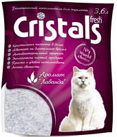 Силикагелевый наполнитель для кошачьего туалета Cristals Fresh с ароматом лаванды 3,6 л Акция