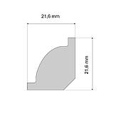 Удароміцний плінтус LPC-01 Cezar  із дюрополімеру 21,6x21,6 мм. Польща, фото 4