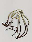 Топпер дзеркальний пластик контур обличчя дівчини, дзеркальний дзеркальний топер для торта силует дівчини