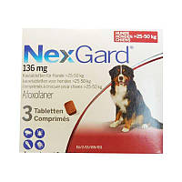 Нексгард (NexGard) таблетки против блох и клещей для собак весом 25 - 50 кг (1 таблетка)