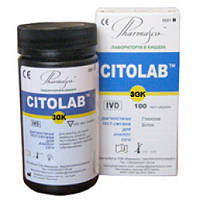 Діагностичні тест-смужки Citolab 3GK для контролю рівня глюкози, білка та кетонів у сечі