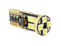 Світлодіодна автомобільна лампочка W5W T10 12 SMD CREE 3030 Orange Blister