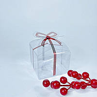 Коробка для сувениров, 75*75*55 мм, пластик, "красная"