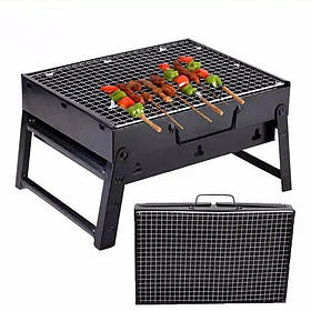 Мангал гриль валіза складана переносна BBQ розбірна портативна з гратами для пікніка 44х30х8см