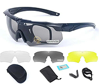 Тактические защитные очки ESS Crossbow Polarized с 3 линзами и диоптрией (Черный)