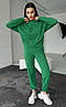 Жіночий костюм спортивний світшот і штани зелений, фото 2