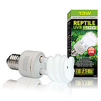 Компактна люмінесцентна лампа Exo Terra «Reptile UVB 100» для опромінення променями УФ-В спектра 13 W, E27 (для
