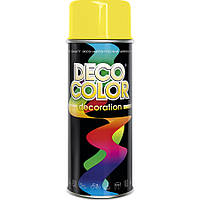 Алкідна аерозольна фарба DecoColor, Жовтий (RAL1018) 400ml