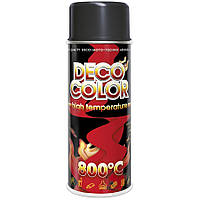Термостійка аерозольна фарба DecoColor, 800*C, Антрацит, 400ml