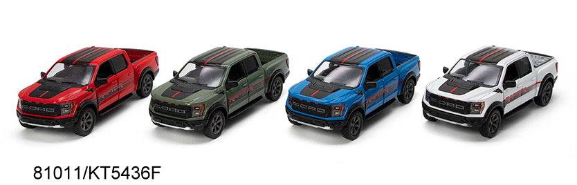 Машина "Kinsmart" пікап FORD F-150 RAPTOR (2022) 5'' метал., інерц., відкр.дв., 4 кольори, в кор, фото 1