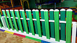 Штахетню пластикову для парканів і огорож, розмір 80х15 мм, колір зелений, фото 6