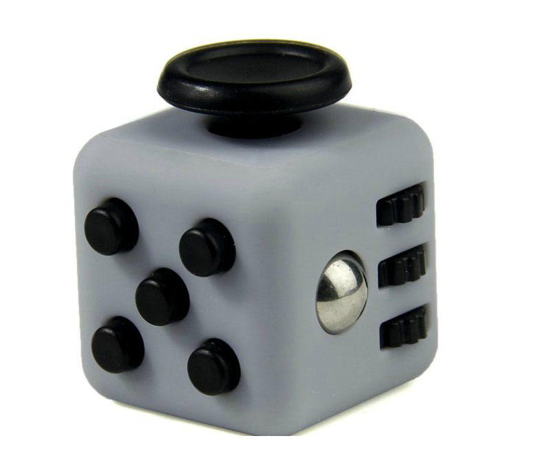 Кубик-антистрес Fidget Cube з пластику Gray, колір — сірий.
