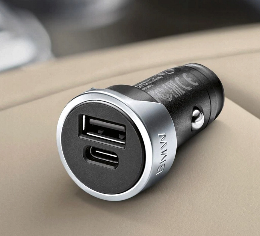 Зарядний пристрій Dual-USB для Typ-A і -C BMW 65412458286, фото 1