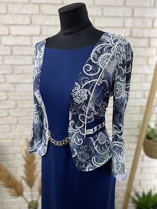 Стильна жіноча сукня, тканина "Креп Дайвінг" 54, 56 розмір 54, фото 2