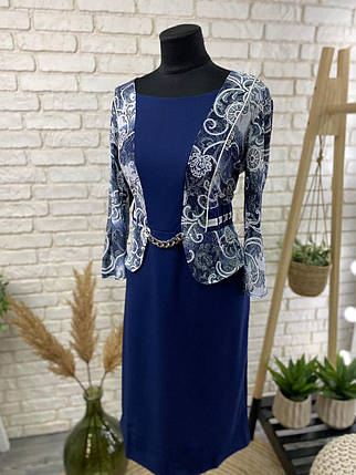 Стильна жіноча сукня, тканина "Креп Дайвінг" 54, 56 розмір 54, фото 3