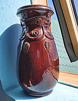 Старинная ваза керамика в глазури.Прошлый век.