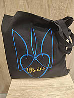 Сумка Шоппер з вишивкою I Love Ukraine на чорному , еко сумка для покупок, шопер, сумка з вишиванкою, сумка для покупок вишита