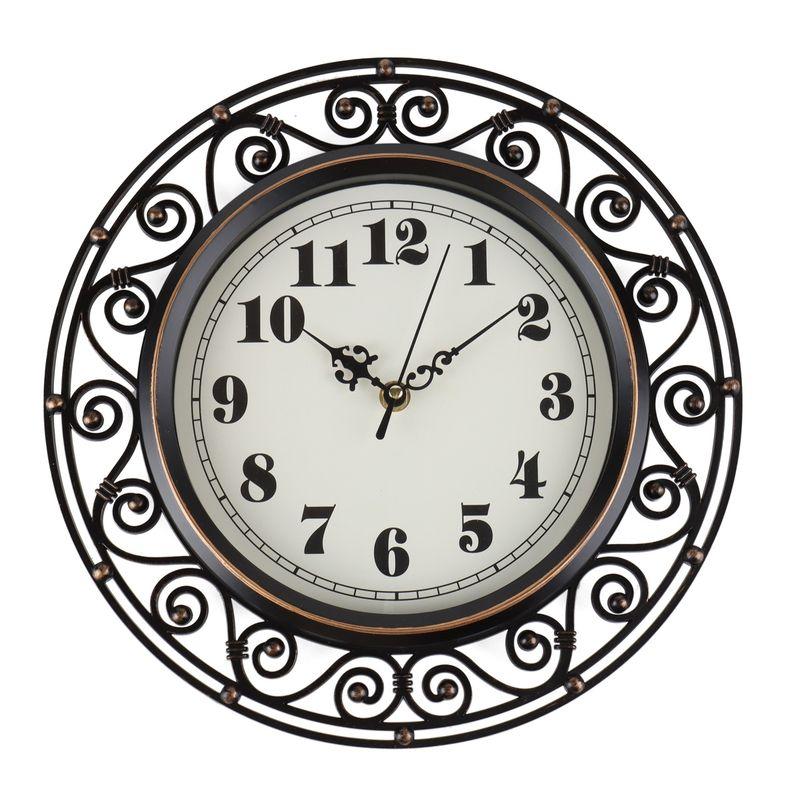 Настінний годинник круглий коричневий 30 см BST 0301599