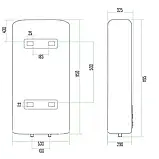 Водонагрівач електричний Thermo Alliance 100 л плоский вертикальний, сухий ТЕН 2 кВт (0,8 + 1,5,2), фото 2