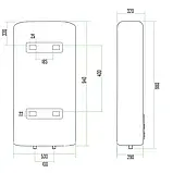 Водонагрівач електричний Thermo Alliance 80 л плоский вертикальний, мокрий ТЕН 2 кВт (0,8 + 1,5,2), фото 2