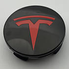 Ковпачок на литі диски Tesla 6005879-00-A 57 мм чорний червоний, фото 5