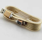 Кабель Usb iPhone 5/6 тканина 1.4м gold