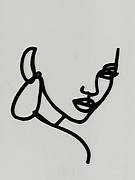 Топпер боковий контур обличчя дівчини, торцевий топер для торта силует дівчини