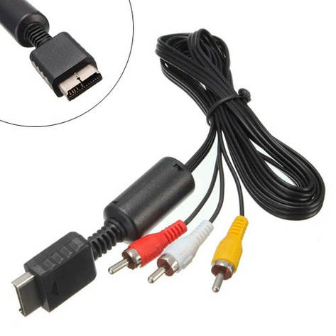 Композитний RCA AV кабель для Sony PS, PS2 відео, фото 1