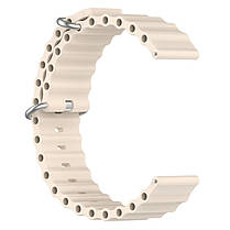 Ремінець для Samsung Galaxy Watch 5/ 5Pro силіконовий Ocean Бежевий, фото 5