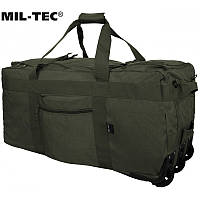 Сумка чемодан и рюкзак на колесиках Mil-Tec 110 л Olive