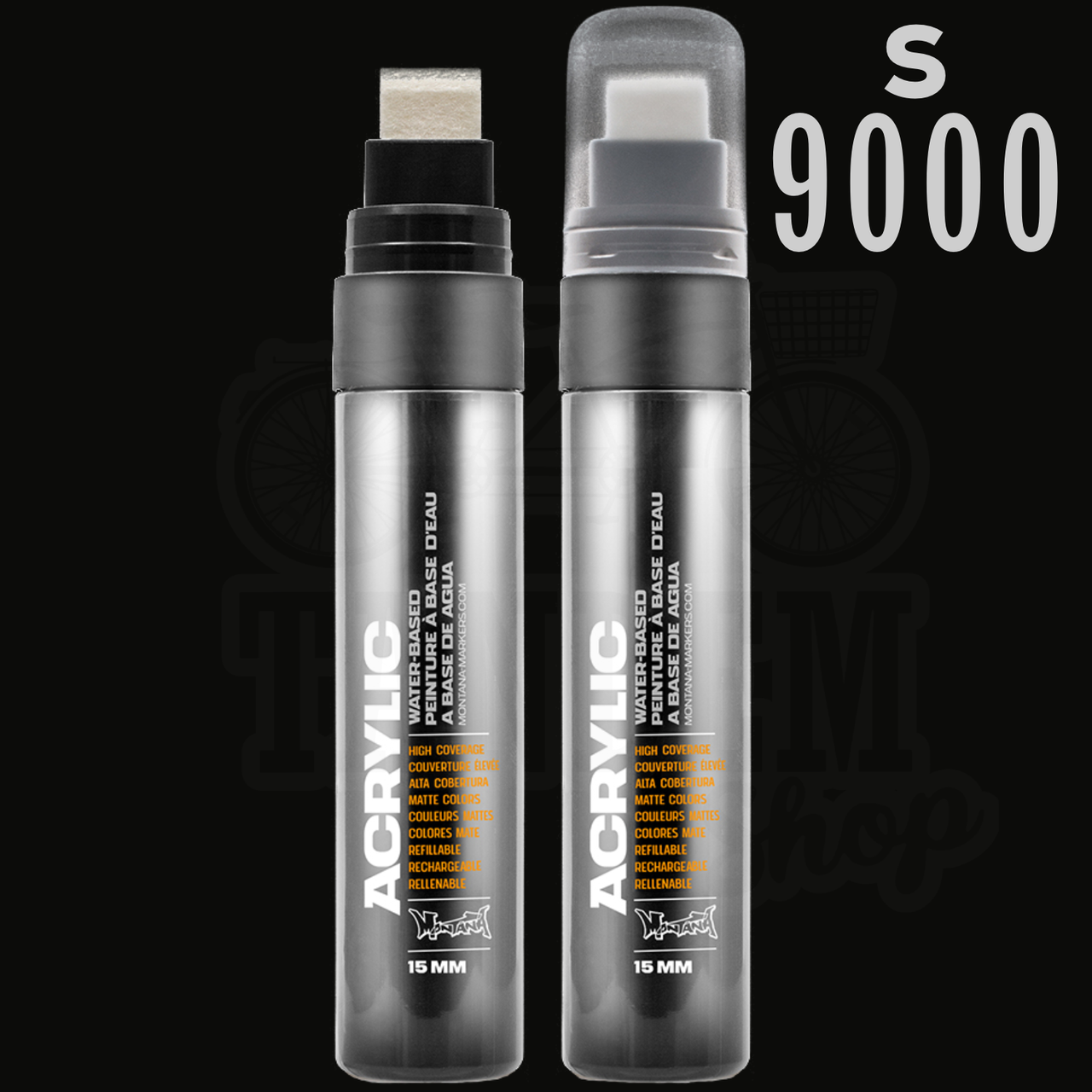 Маркер середній акриловий Montana Acrylic Marker, 15 мм SH 9000 Black, фото 1
