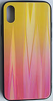 Силиконовый чехол "Стеклянный Shine Gradient" iPhone X / XS (Sunset Red) №5