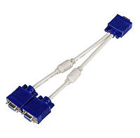 Переходник VGA папа - 2 * VGA мама 20 см Voltronic 05498