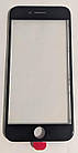 Скло для ремонту дисплея (Lens) для IPhone 8 з рамкою та з ОСА-плівкою Black