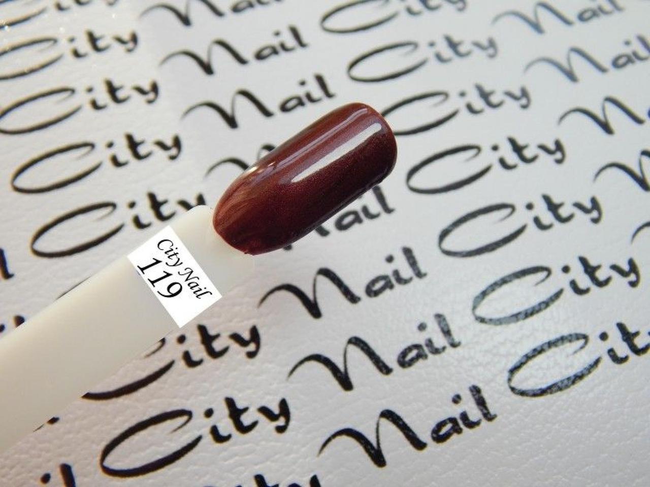 Гель-лак Молочний Шоколад CityNail 119 10мл - Шоколадний колір гель-лаку Коричневі гель-лаки City Nail
