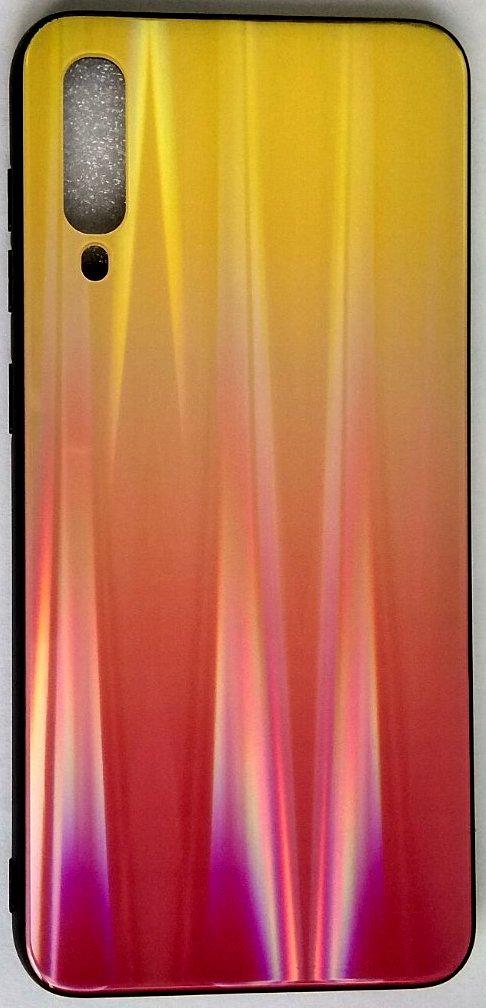 Силіконовий чохол "Скляний Shine Gradient" Samsung A500/A50/A307/A30S (Sunset red) #5, фото 1