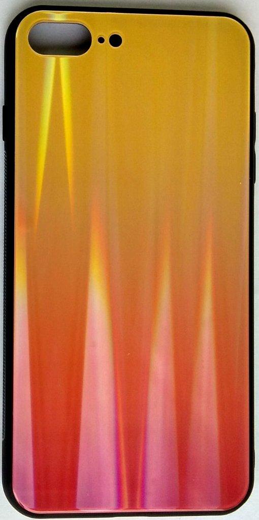 Силіконовий чохол "Скляний Shine Gradient" iPhone 7+/8+ (Sunset red) #5, фото 1