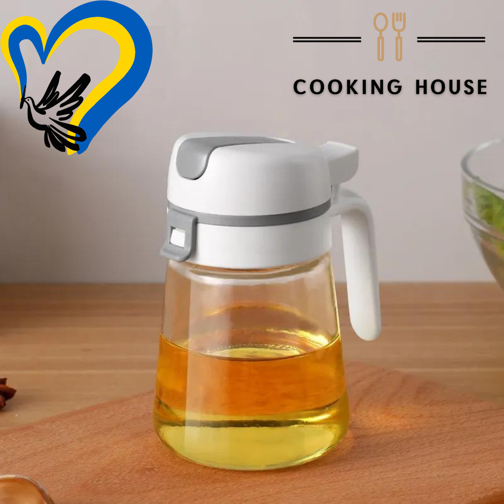 Скляна пляшка Cooking House 350 мл з дозатором для оливкової олії .